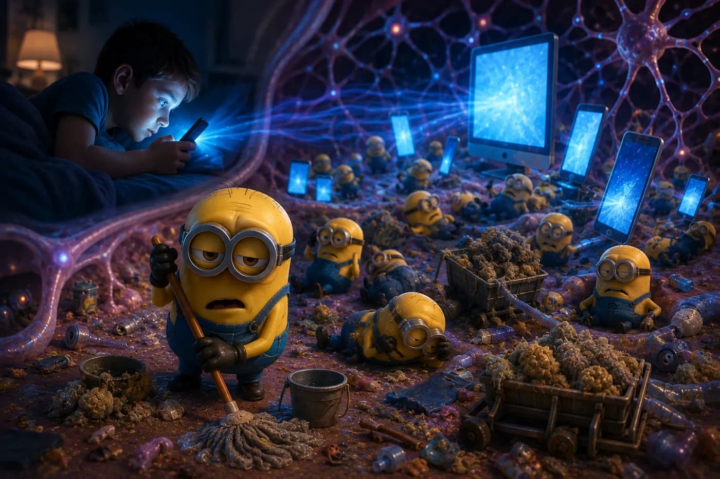 The Digital Clog: How Screens and Blue Light Stall the Daily Cleanup of Eye and Brain